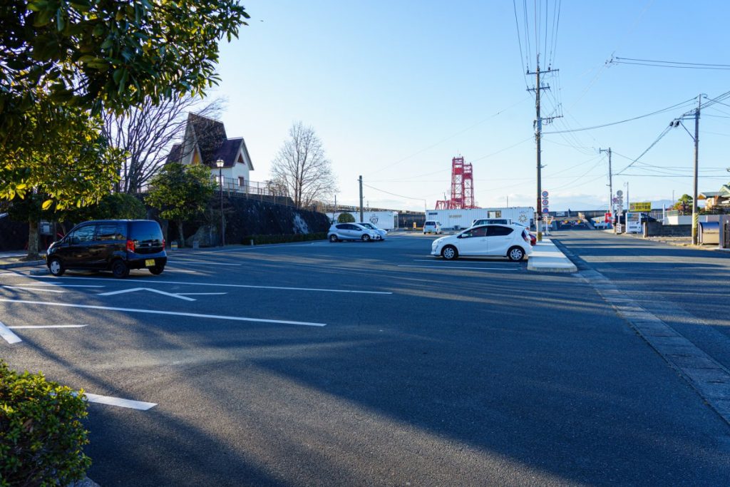 福岡県側の駐車場